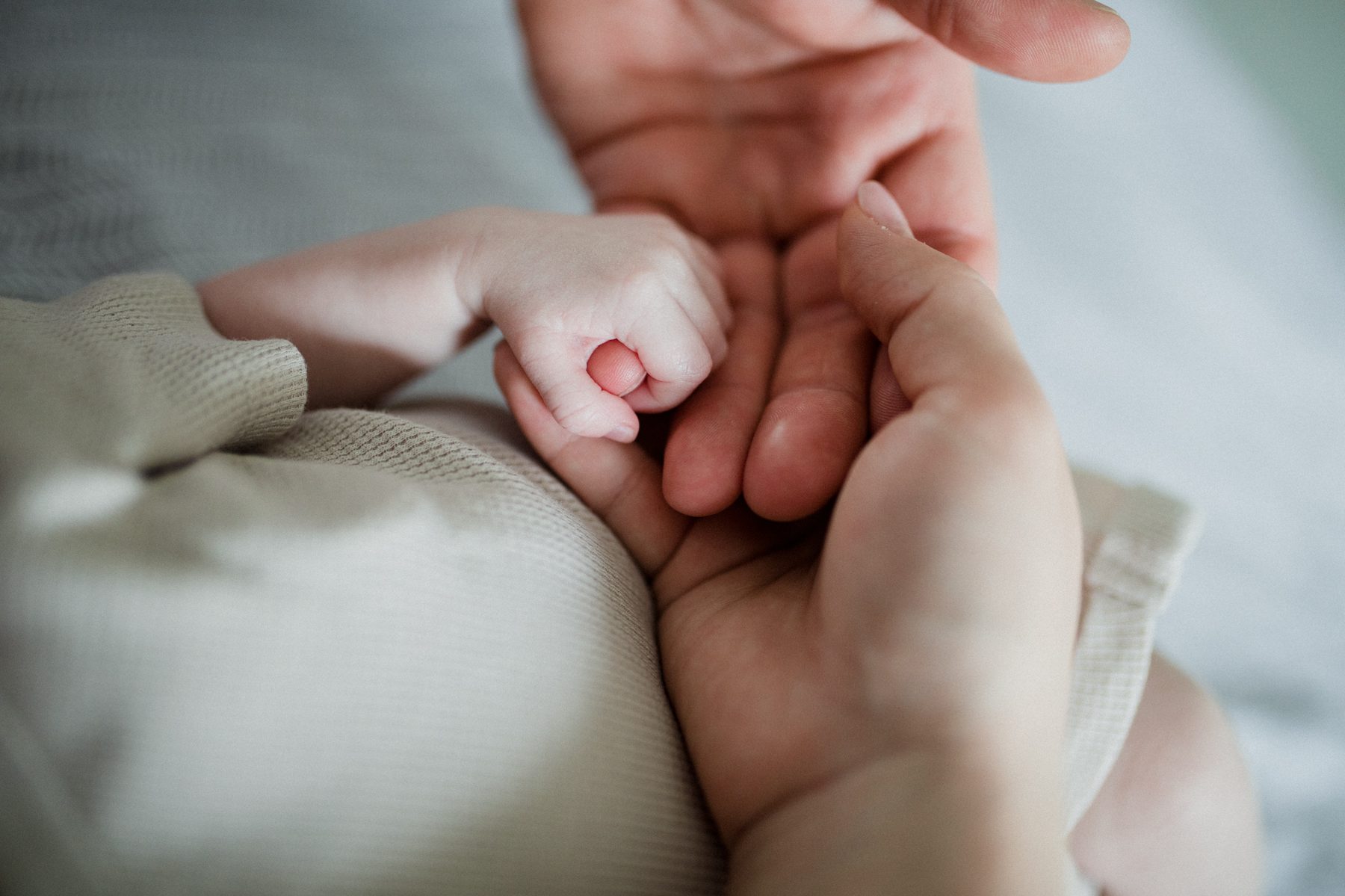 Hand des Babys in Elternhand
