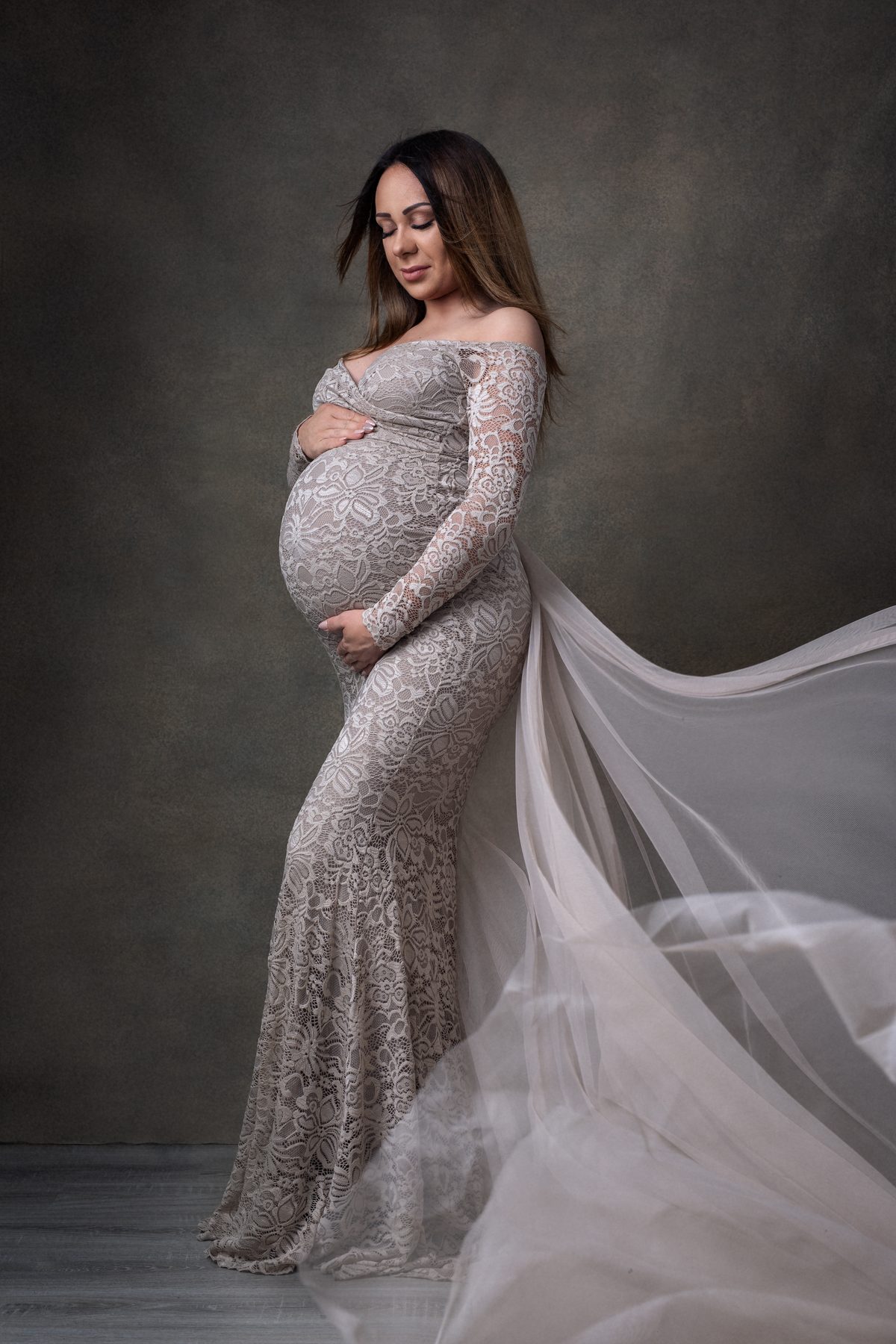 Schwangerschaftsshooting im Boho-Kleid